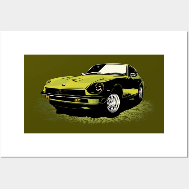 Lime Green 70 Datsun 240Z Wall Art by ZoeysGarage